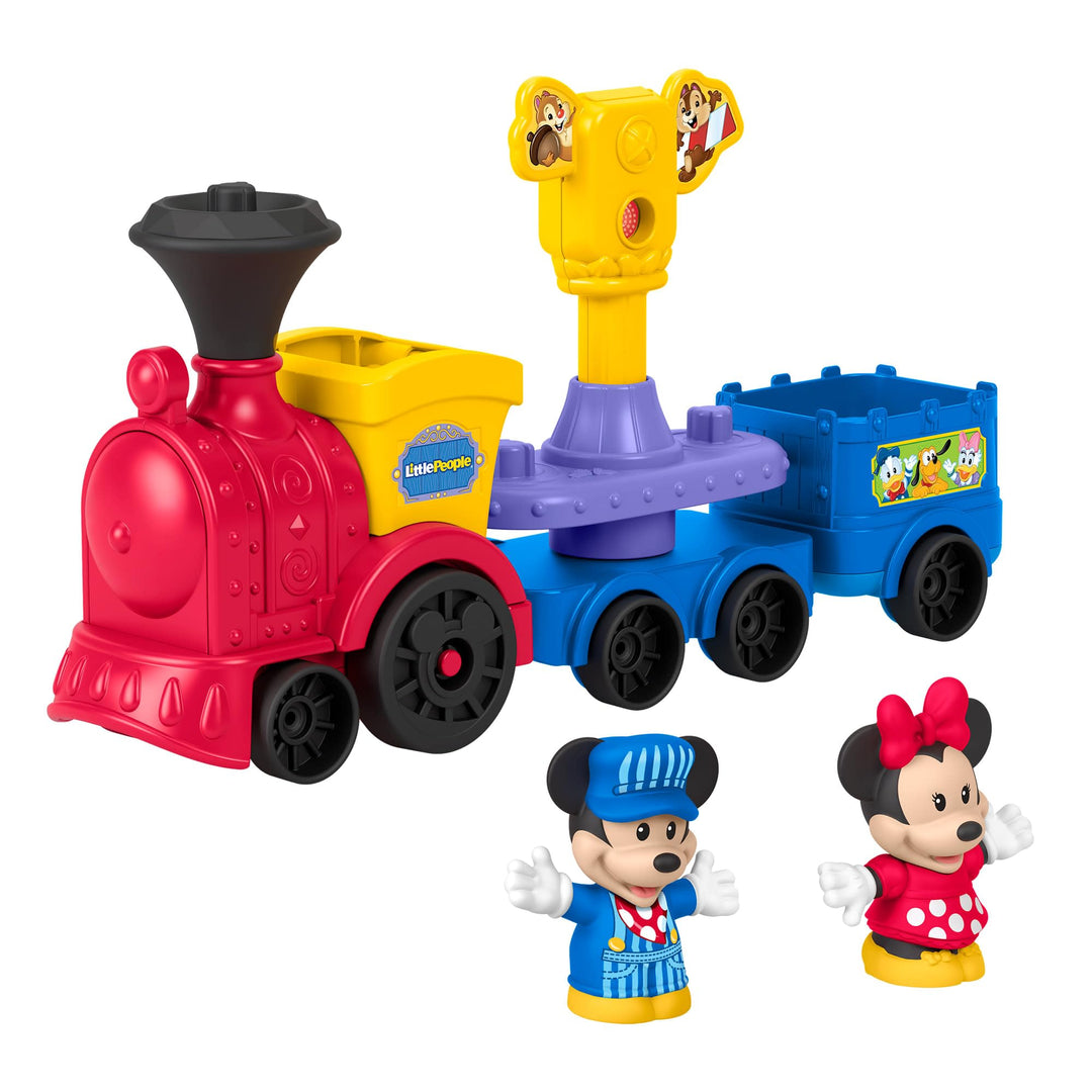 Fisher-Price Little People Kleinkindspielzeug Disney Jr Mickey &amp; Minnie Musikzug mit 2 Figuren für R