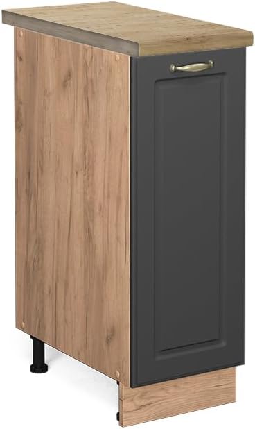 Vicco Apothekerschrank Fame-Line, Anthrazit-Gold/Goldkraft Eiche, 30 cm, AP Eiche Anthrazit-gold Apo