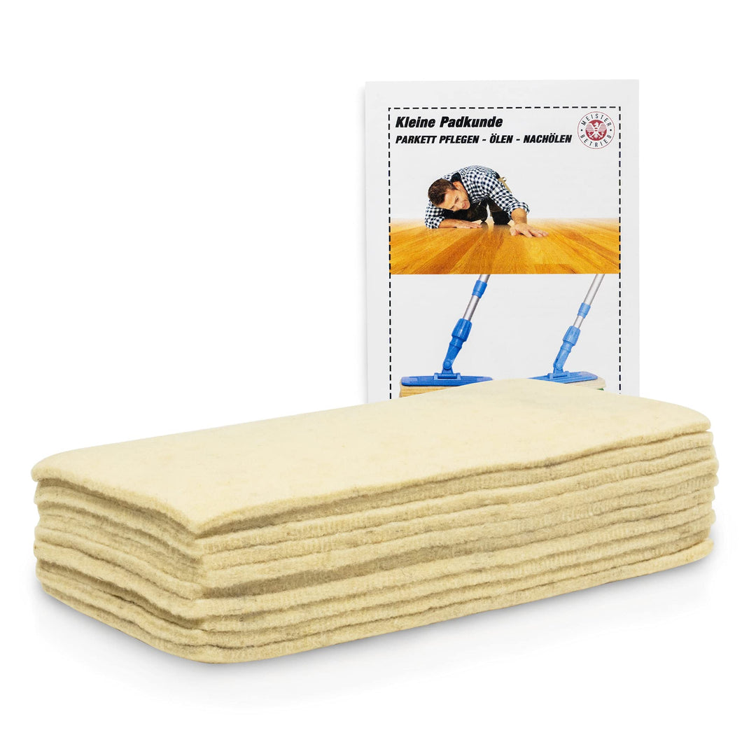 Greenwood Soft-Sheep 10x Wollpads aus 100% Schafwolle - zum Nachölen von bereits geölten Oberflächen