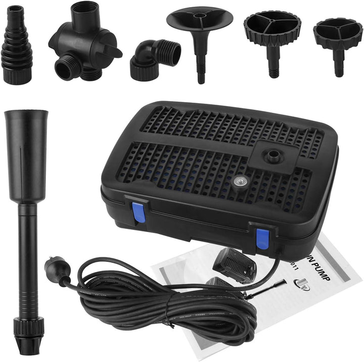 Forever Speed 4 in 1 Teichpumpe Springbrunnenpumpe mit Filter, 11W UV-Klärer, 2500l/h, mit 10m Strom