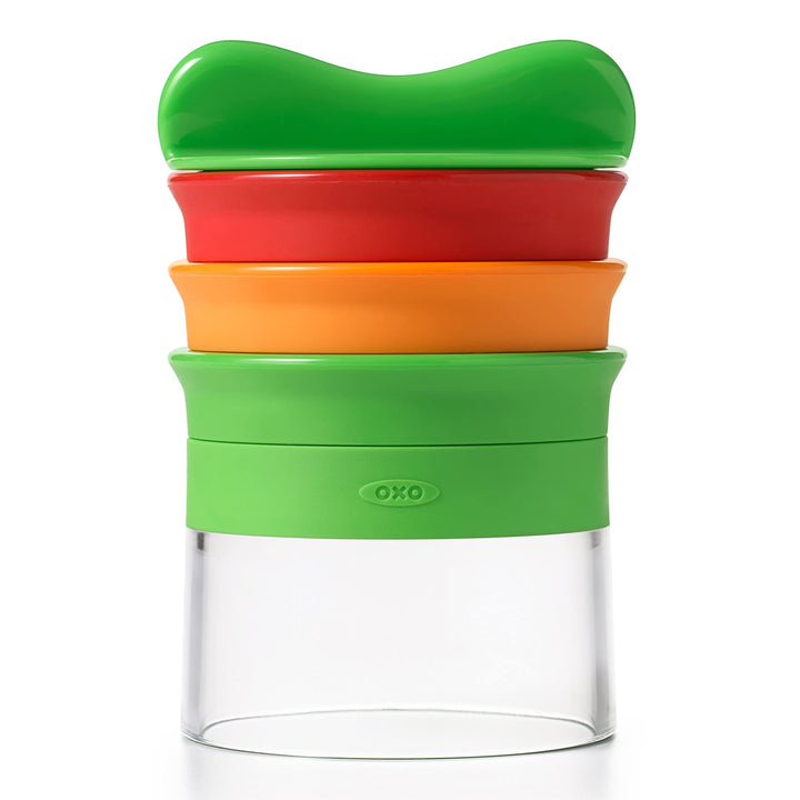 OXO Good Grips Hand-Spiralschneider mit 3 Klingen aus mehrfarbigem Edelstahl 3-Blade, 3-Blade