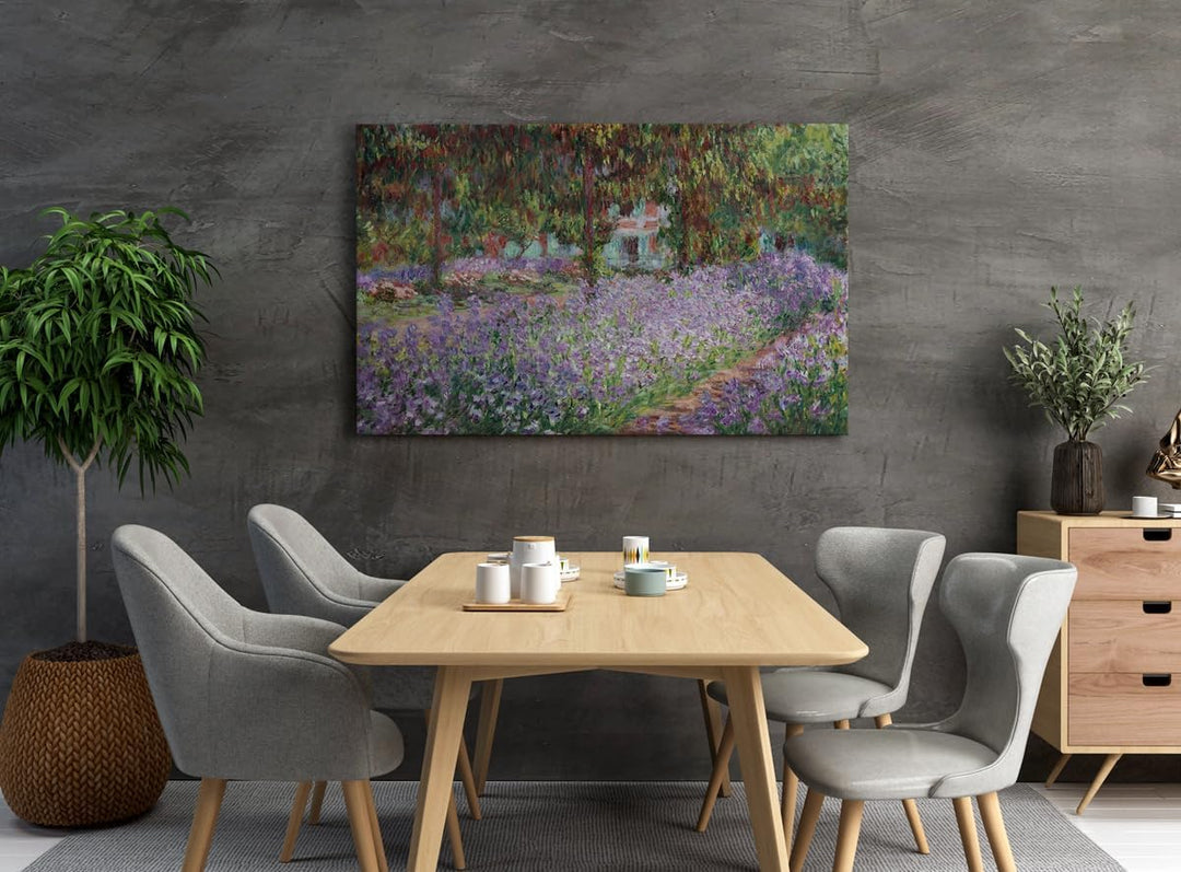 cuadrosfamosos.es Bild Leinwand Lilien im Garten von Monet von Oscar Claude Monet - 55 cm x 75 cm, 5