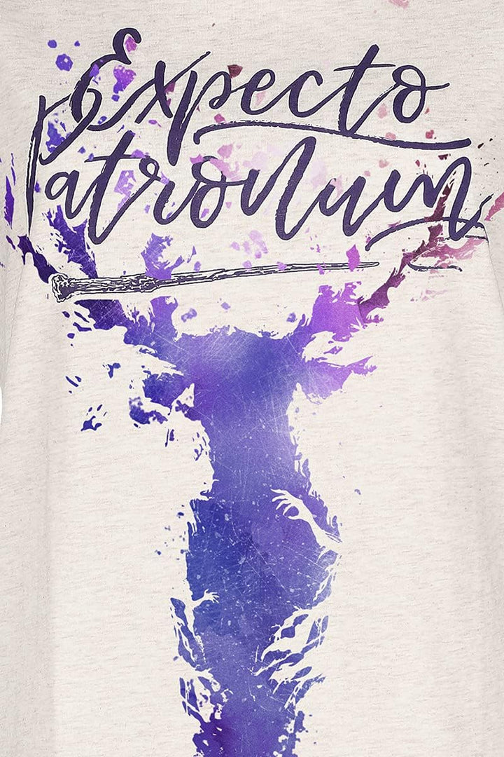 Harry Potter Patronus UV Frauen T-Shirt Creme meliert Fan-Merch, Filme S Creme Meliert, S Creme Meli