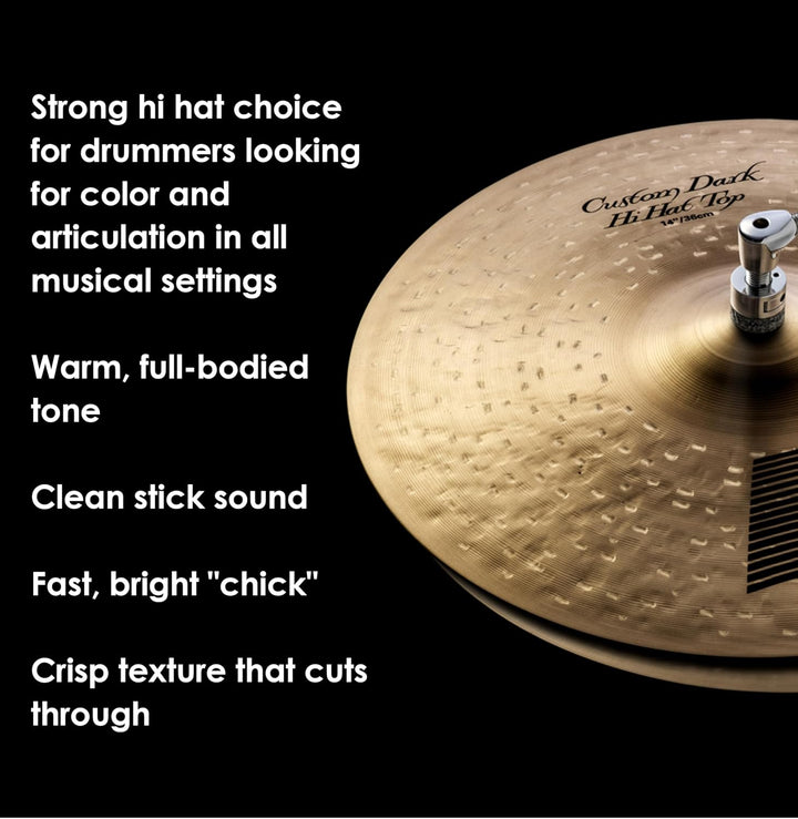 Zildjian K Custom Series - 14" Dark Hi Hat Cymbals - Pair 14 Zoll, 14 Zoll