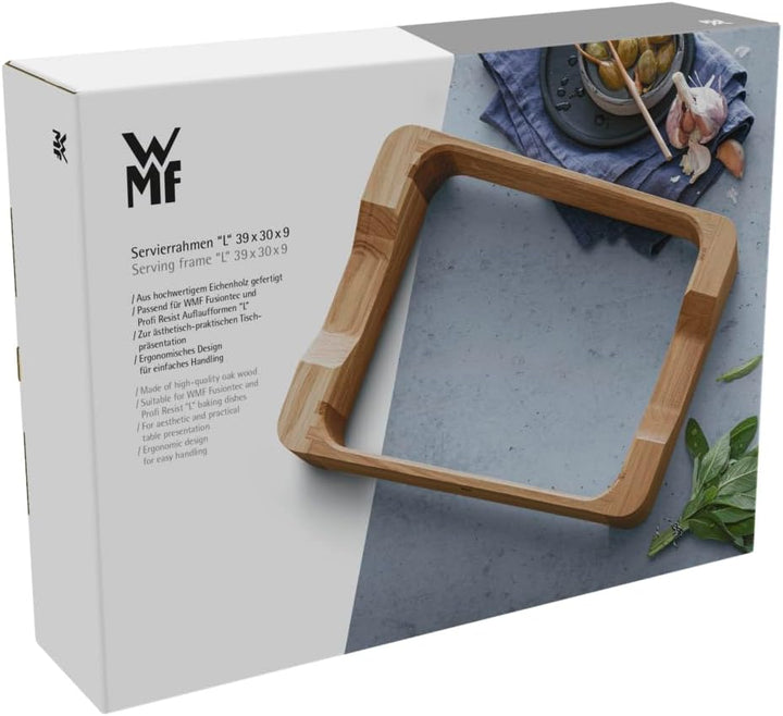 WMF Profi Resist Servierrahmen für Auflaufform 39 x 30 x 7 cm, Eichenholz, zur ästhetisch-praktische