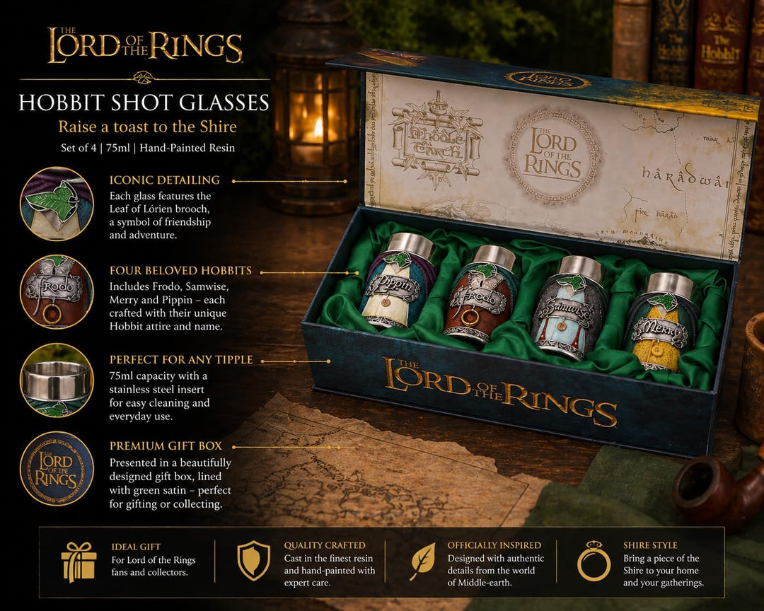 Lord of The Rings Hobbit Shot Glass Set