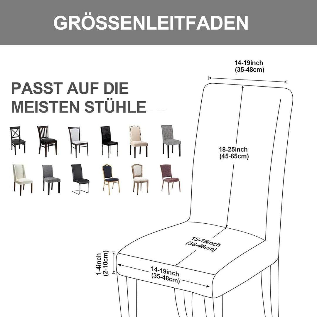 Yugarlibi Stuhlhussen 4er Set Stretch Stuhlhussen Schwingstuhl Elastische Hussen Stuhlbezug Abnehmba