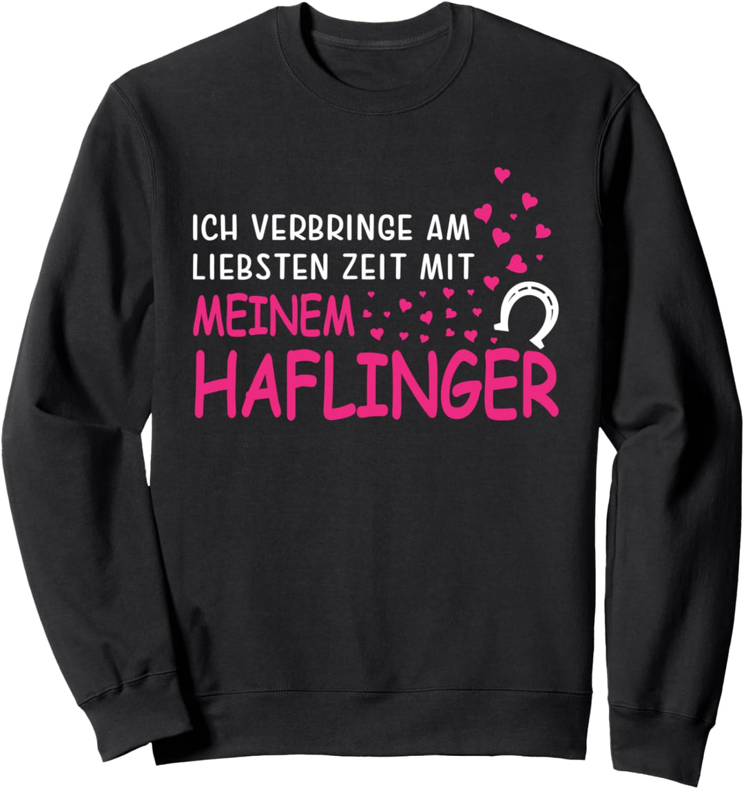 Haflinger Pferd Reiten Reiterin Mädchen Damen Sweatshirt