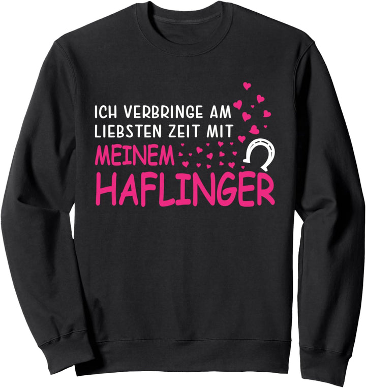 Haflinger Pferd Reiten Reiterin Mädchen Damen Sweatshirt
