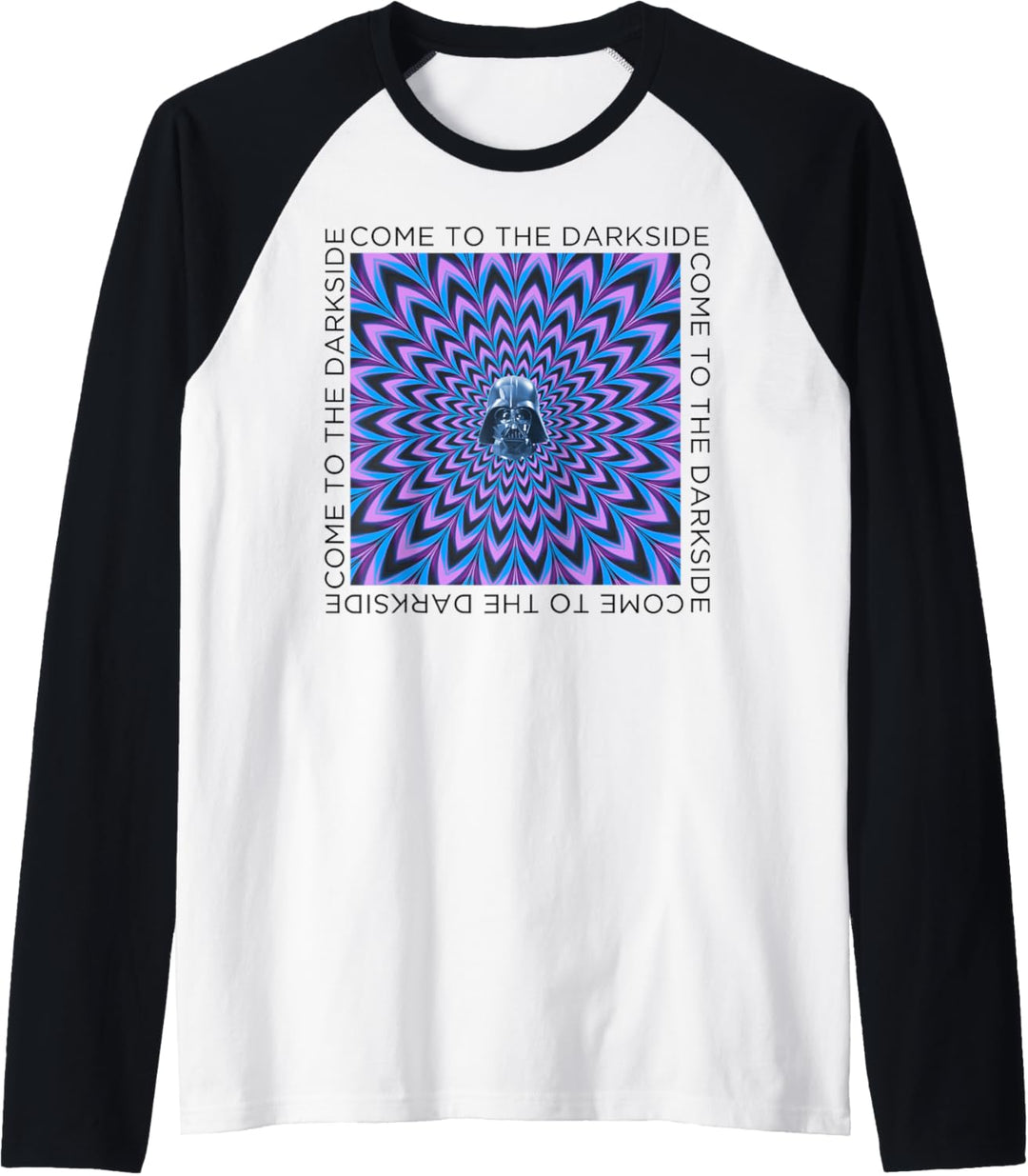 Star Wars Darth Vader Trippy Come To The Darkside Raglan