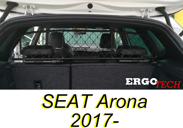 ERGOTECH Trennnetz Trenngitter kompatibel mit SEAT Arona RDA65-XXS8, für Hunde und Gepäck