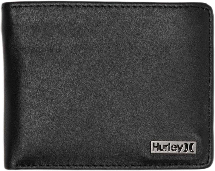 Hurley Geldbörse Leder Herren - One & Only 1SIZE Schwarz, 1SIZE Schwarz