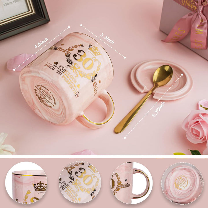Geschenke zum 30 Geburtstag Frauen Geschenk - Fabelhafter 30. Limited Edition Tasse - 400 ml Rosa Go