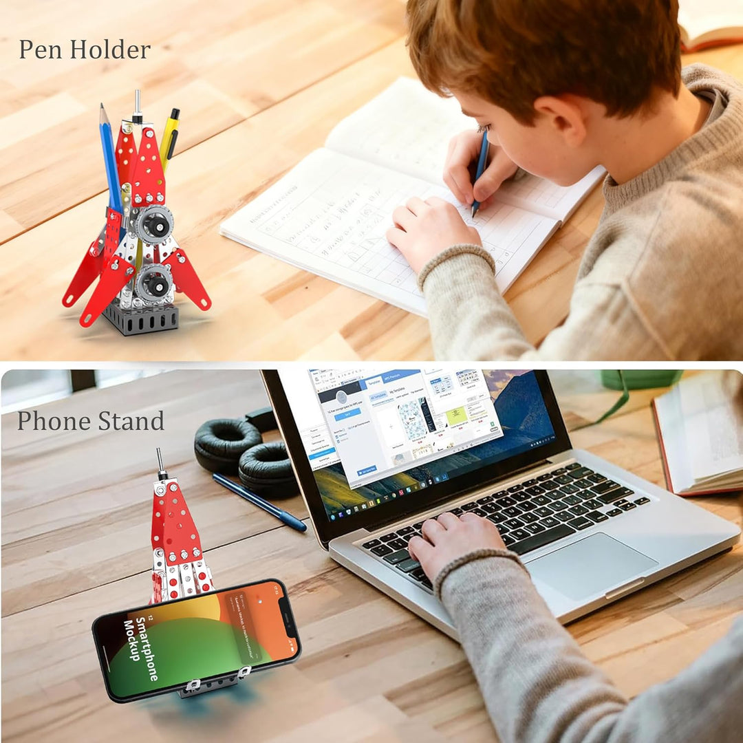 STEM Metall-Konstruktionsset: 3D Modellbausatz | Technikspielzeug ab 8 Jahren | Eltern-Kind-Aktivitä