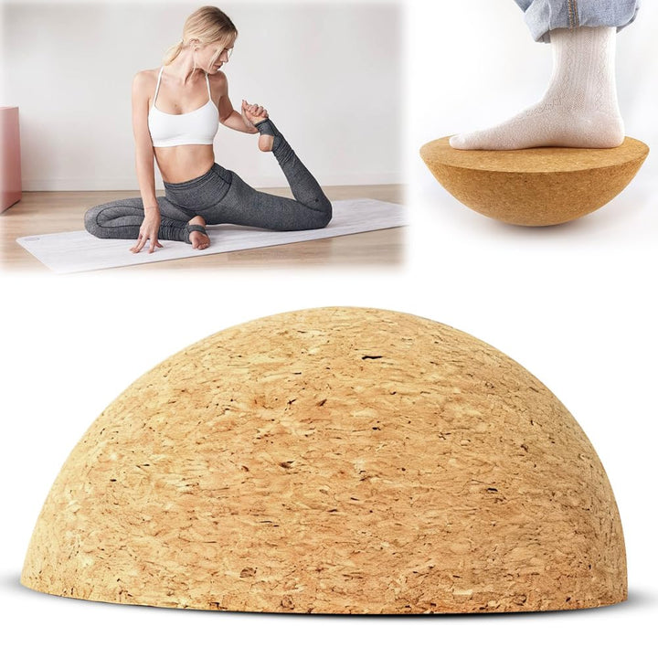 Balance Board Kork Halbkugel, Gleichgewichts Trainer für Kinder und Erwachsene, Balance-Trainingshal