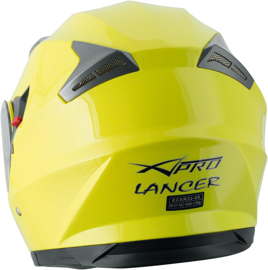 A-Pro Helm Klapphelm Innensonnenblende Motorradhelm Modular Gelb Fluo M