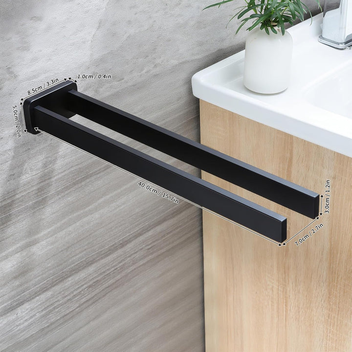 ZUNTO 40cm Wand Handtuchhalter Zweiarmig - Edelstahl Handtuchstange, Wand Handtuchhaken Bohren Handt