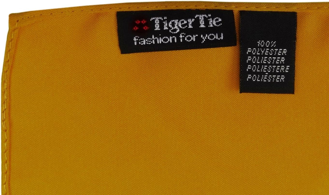 TigerTie Kummerbund Einstecktuch Satin Fliege in einfarbig Uni - Schärpe Leibbinde Gelborange, Gelbo