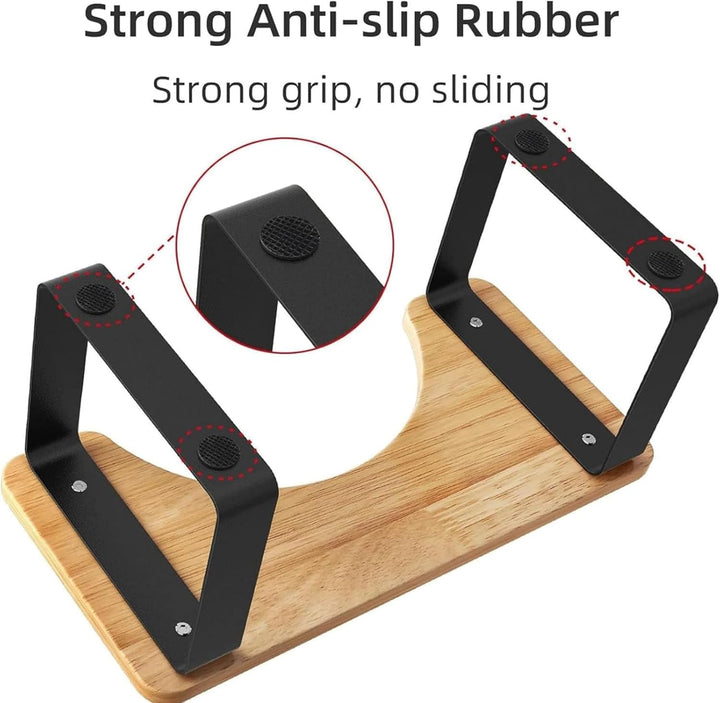 AMSAMOTION Metall mit Holz-Toilettenhocker, 7 Zoll 18CM Badezimmer Kothocker Erwachsene, Anti-Rutsch