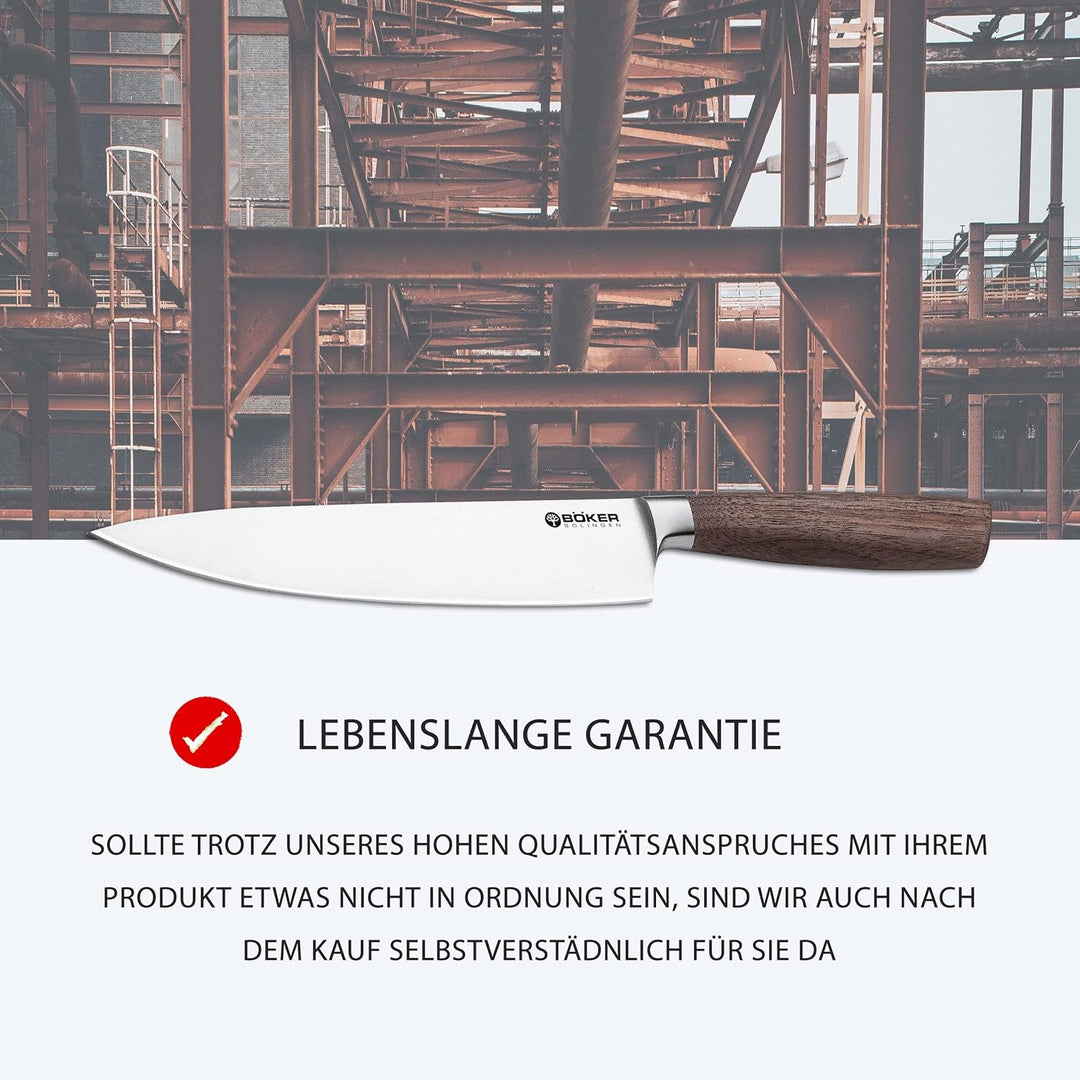 BÖKER SOLINGEN® Core Küchenmesser - Profi Chef-Messer mit extrem scharfer, geschmiedeter Klinge in G