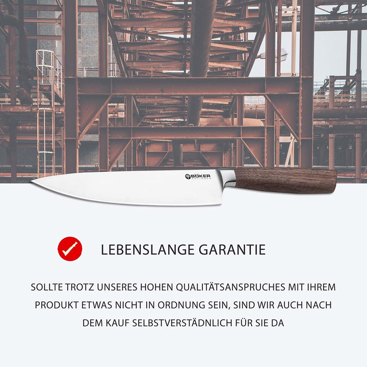 BÖKER SOLINGEN® Core Küchenmesser - Profi Chef-Messer mit extrem scharfer, geschmiedeter Klinge in G