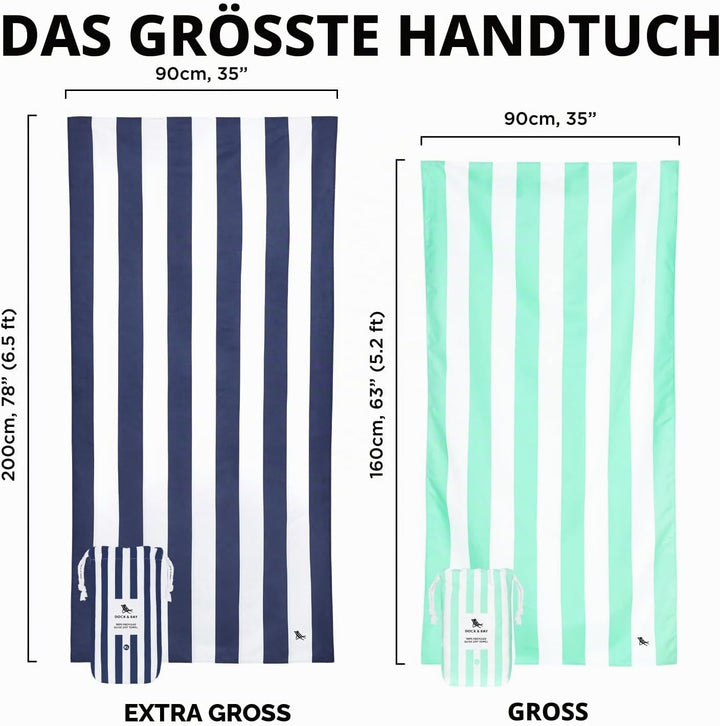Dock &amp; Bay Strandhandtuch - Schnell trocknende Mikrofaser, ohne Sand - Kompakt, Leicht - 100% recyce