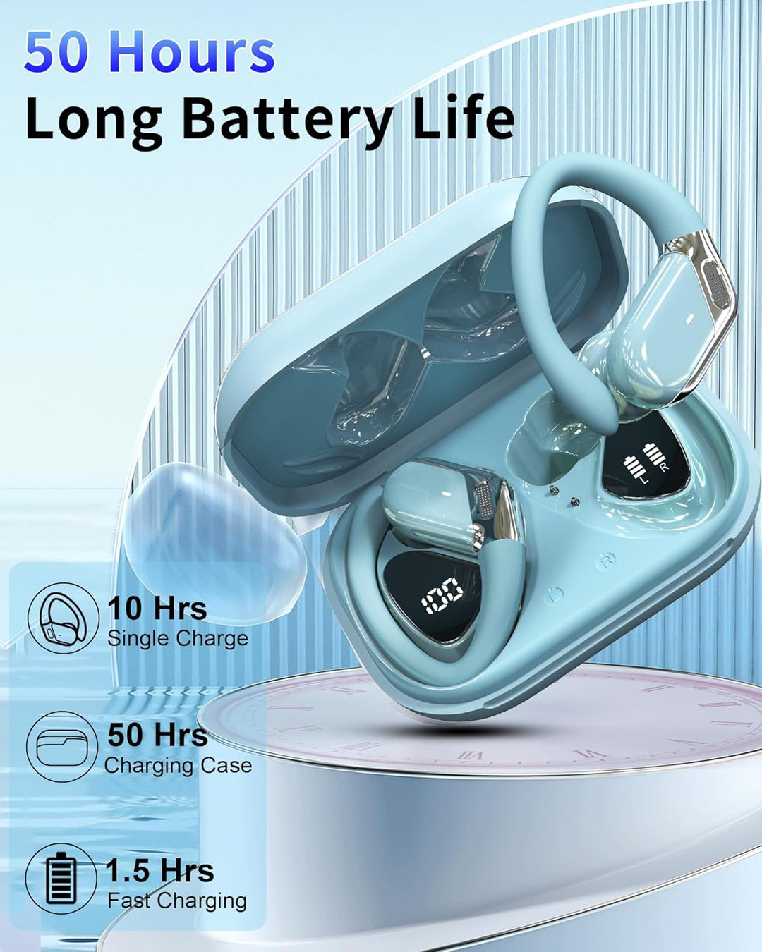 Matast Bluetooth-Ohrhörer blau, blau