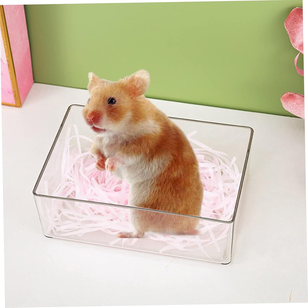 Supvox Transparente Sandbadewanne aus Acryl mit Sandbad Wachteln Kompaktes Hamsterbad für Täglichen