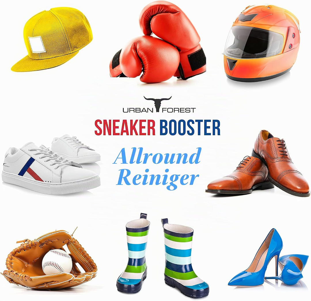· URBAN FOREST · PREMIUM PRODUCTS Nachhaltiges Sneaker Power Reiniger Konzentrat inkl. Schwamm + 4X