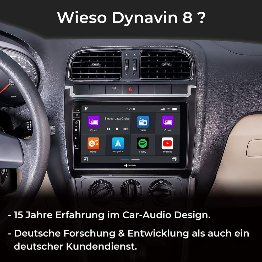 DYNAVIN Android Autoradio Navi für VW Polo V 6R 2009-2014, 9 Zoll OEM Radio mit Wireless Carplay und