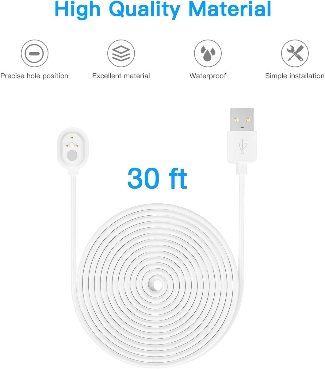 Arlo Ultra/Arlo Pro 3 Ladekabel BECEMURU Wetterfestes Magnetkabel für Arlo Ultra&Ultra 2/Arlo Pro 3