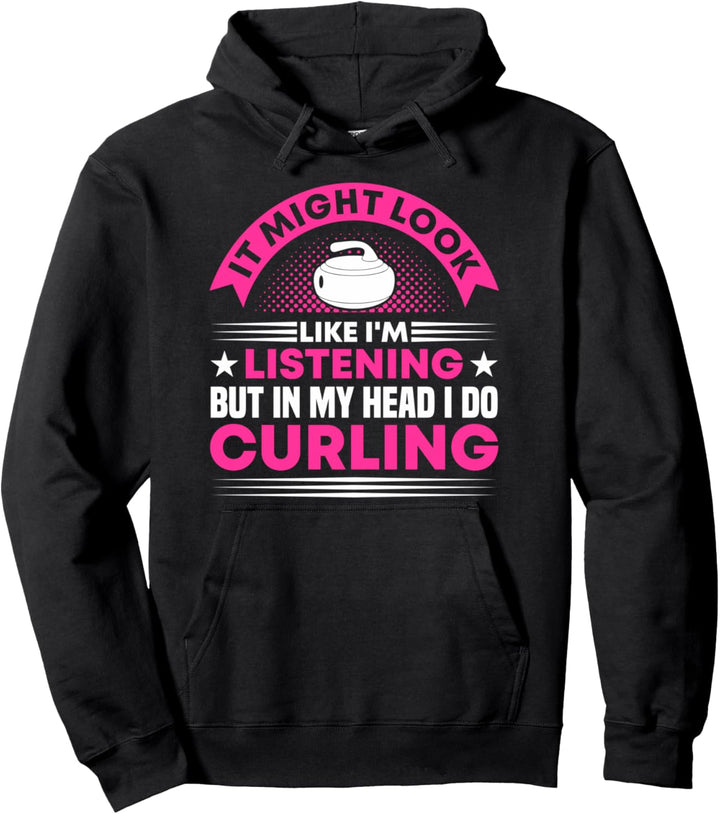 Curling Curlingspieler Eisstock schiessen Stockschiessen Pullover Hoodie