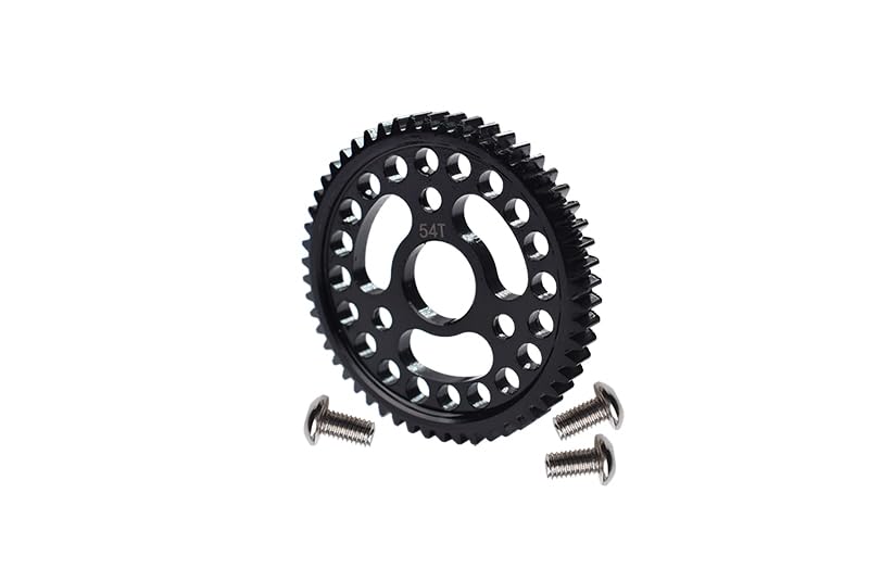 GPM for Traxxas Slash 4X4 / Stampede 4X4 / Hoss 4X4 Steel Main Gear (54T) - 1Pc Set Black