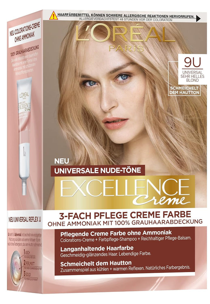 L'Oréal Paris Permanente Haarfarbe für jeden Hautton, Coloration ohne Ammoniak, Universale Nude-Töne