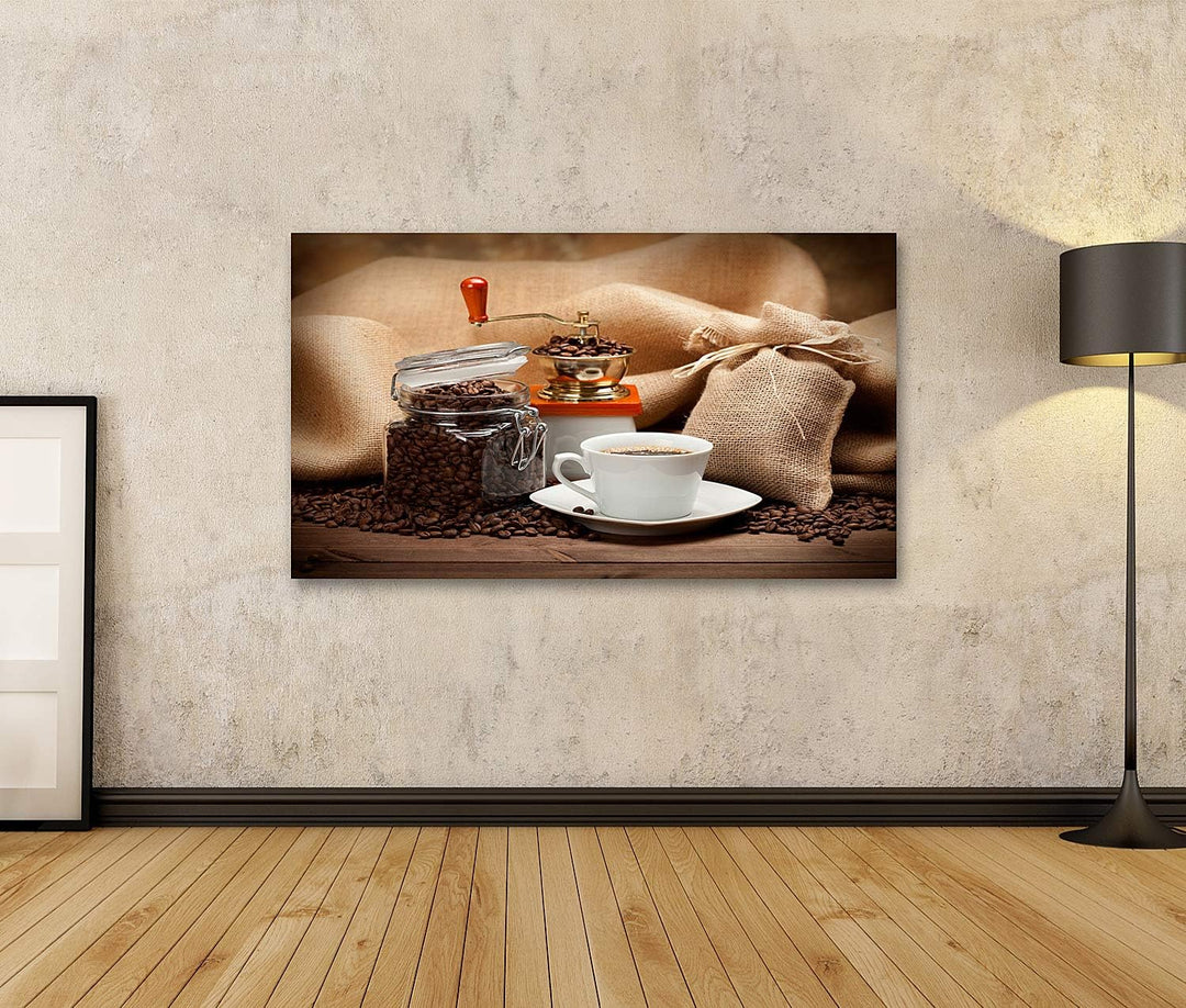 islandburner Bild auf Leinwand Krug Kaffee Kaffeetasse für Küche Bilder Wandbilder Poster Leinwand 1