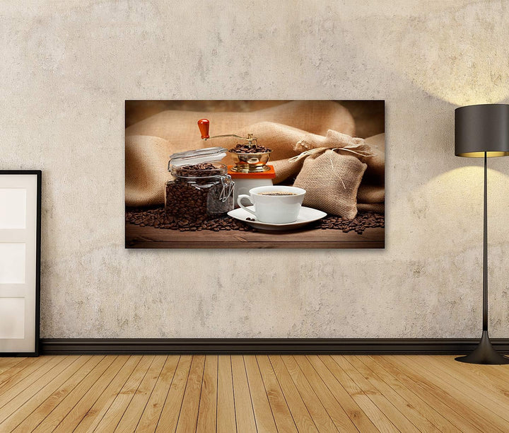 islandburner Bild auf Leinwand Krug Kaffee Kaffeetasse für Küche Bilder Wandbilder Poster Leinwand 1