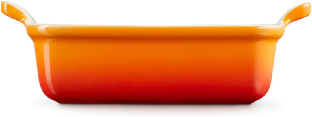Le Creuset Rechteckige Auflaufform Tradition aus Steinzeug, 19 cm, 1.1 Liter, Ofenrot, 7110219090000