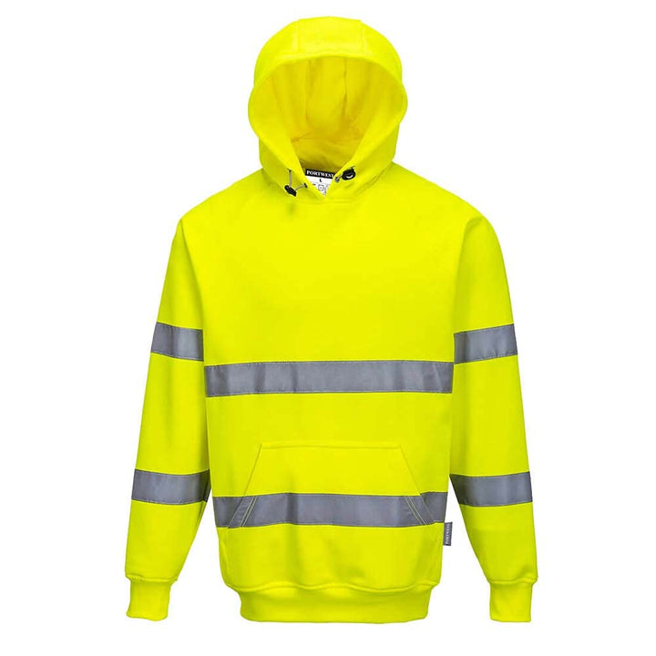 Portwest Warnschutz-Kapuzen-Sweat-Shirt, Grösse: XXL, Farbe: Gelb, B304YERXXL XXL Gelb, XXL Gelb