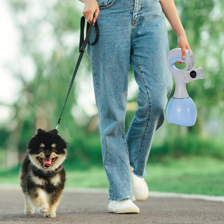 Hundekotschaufel Pooper Scooper Tragbarer Hundekotgreifer mit 5 Rollen Müllsäcke Abfallschaufel Kots