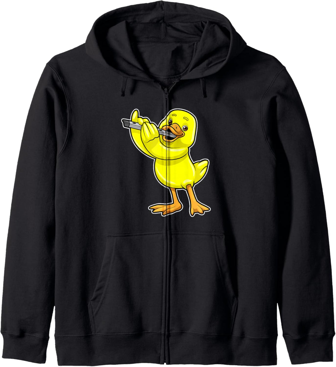 Ente Musiker Flöte Musik Kapuzenjacke