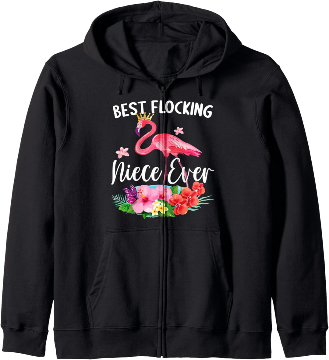 Lustige beste Beflockung Nichte jemals Flamingo-Fan Kapuzenjacke