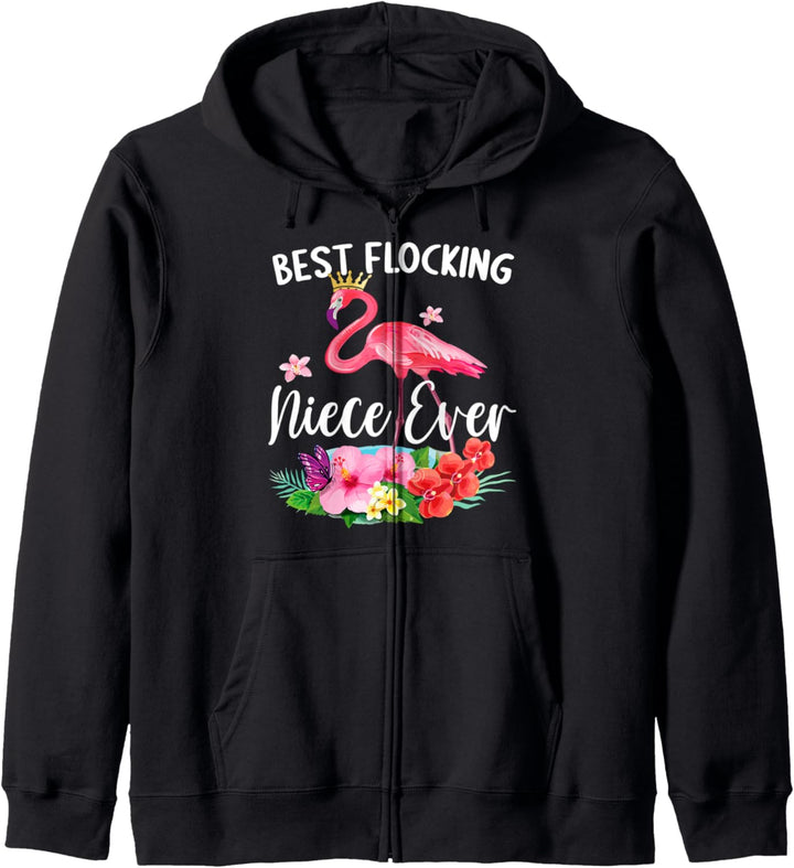 Lustige beste Beflockung Nichte jemals Flamingo-Fan Kapuzenjacke