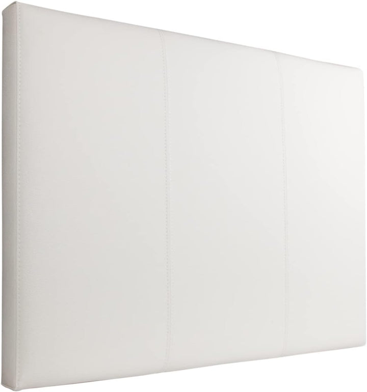 P17 | Kopfteil aus Kunstleder | 80 x 60 | gestreift | Einzelbett | (Weiss) 80 x 60 cm Eco Leather -