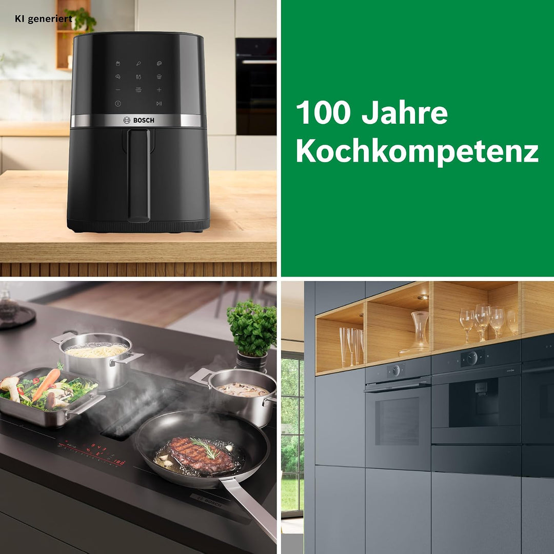 Bosch Heissluftfritteuse Serie 2, 4 L grosser Korb für bis zu 2 Personen, Kleine Heissluftfritteuse,