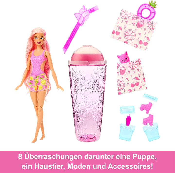 Barbie Pop Reveal Fruit - Überraschungspuppen mit 8 fruchtigen Überraschungen, inklusive beweglicher