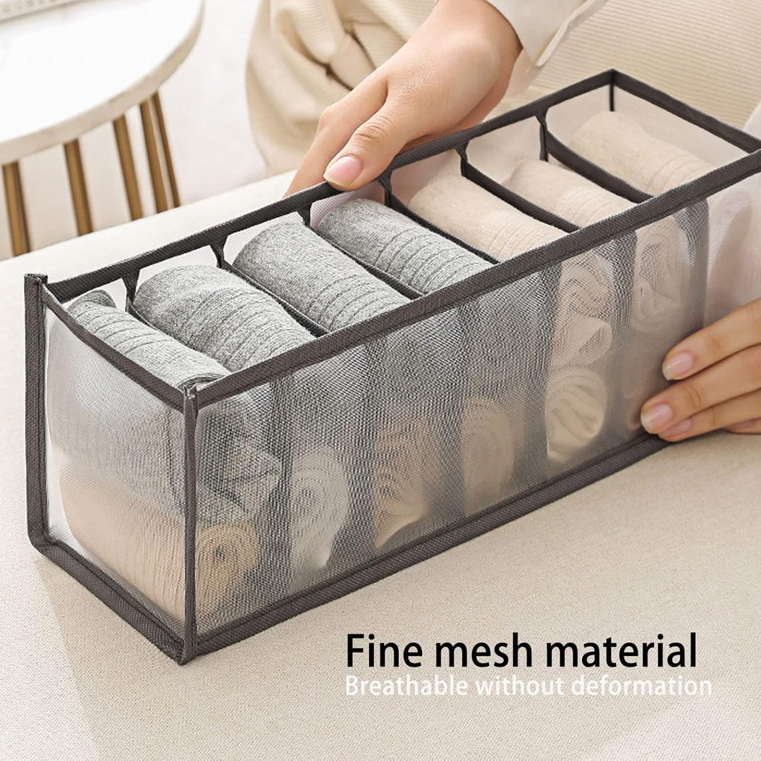 6 Stück Unterwäsche Schubladen Organizer Set, Schubladen Schrank Organizer Faltbar für Socken, Unter