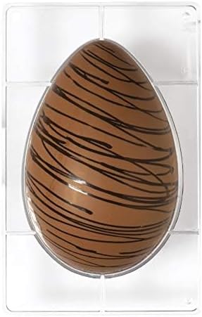 Decora, 0050058 Schokoladeneierform aus Polycarbonat 1 Kavität 163 x 230 mm, Ideal für glänzende und