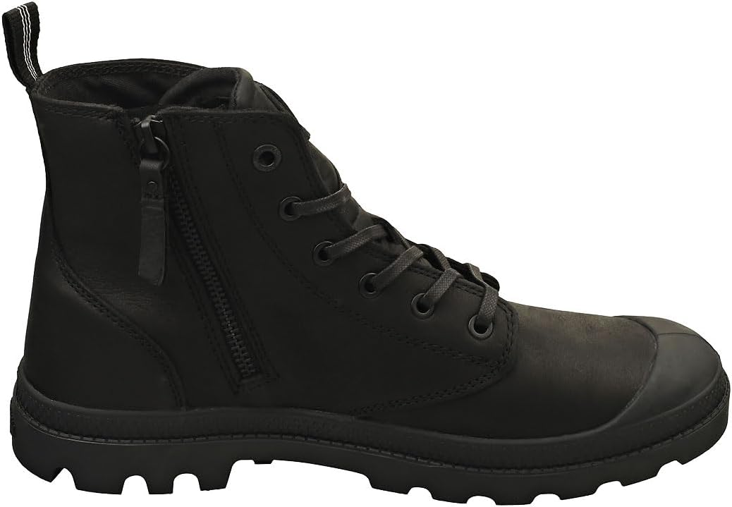 Palladium Unisex Pampa Zip Leather Sneaker Boots 44.5 EU Schwarz, 44.5 EU Schwarz