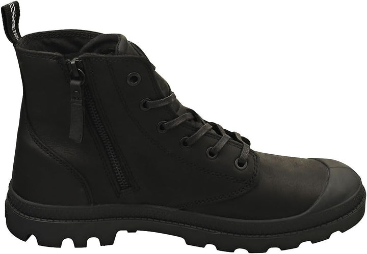 Palladium Unisex Pampa Zip Leather Sneaker Boots 44.5 EU Schwarz, 44.5 EU Schwarz