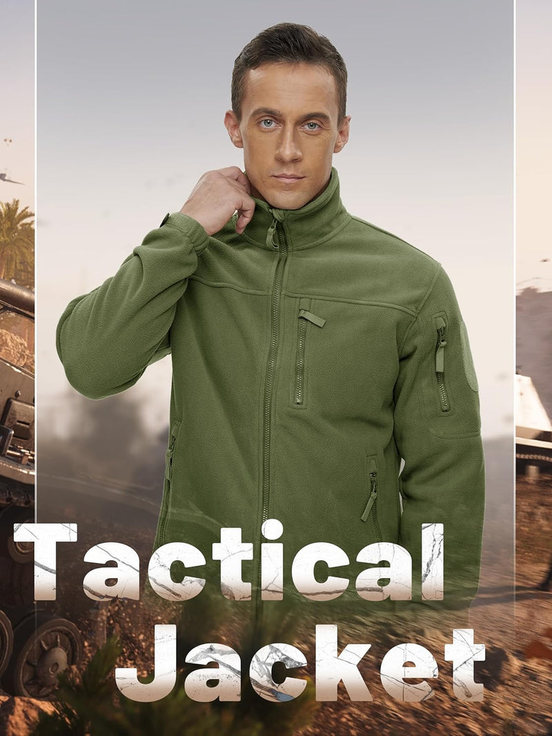 TACVASEN Herren Militär Outdoor Fleecejacke Warme Taktische Jacke Fleece Jacket S Armeegrün, S Armee